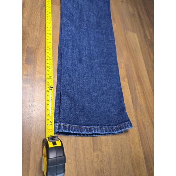 Levi's 505 Straight Leg Flap Back Pocket Denim Jean Blue 8 S/C - Picture 6 of 7